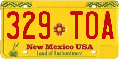 NM license plate 329TOA