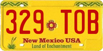 NM license plate 329TOB