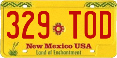 NM license plate 329TOD