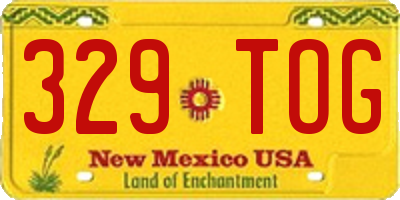 NM license plate 329TOG