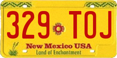NM license plate 329TOJ