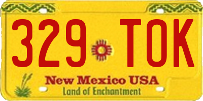 NM license plate 329TOK