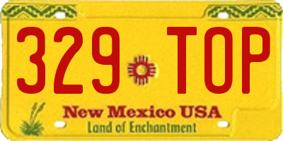 NM license plate 329TOP