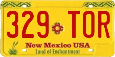 NM license plate 329TOR