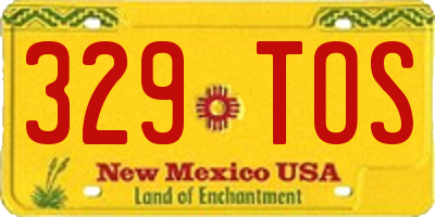 NM license plate 329TOS
