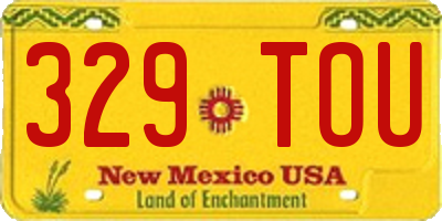 NM license plate 329TOU