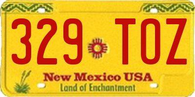 NM license plate 329TOZ