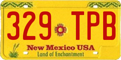 NM license plate 329TPB