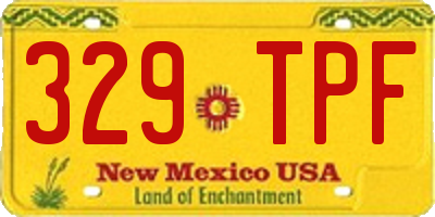 NM license plate 329TPF