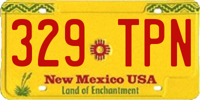NM license plate 329TPN