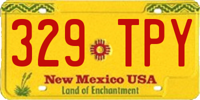 NM license plate 329TPY