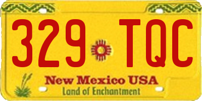 NM license plate 329TQC