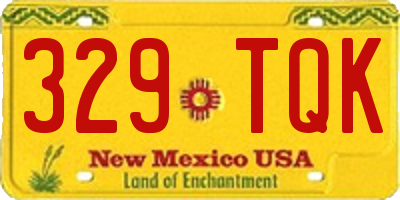 NM license plate 329TQK