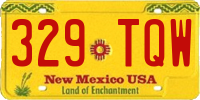 NM license plate 329TQW