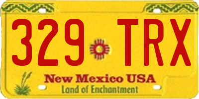 NM license plate 329TRX