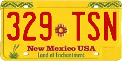 NM license plate 329TSN