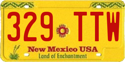 NM license plate 329TTW