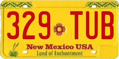 NM license plate 329TUB