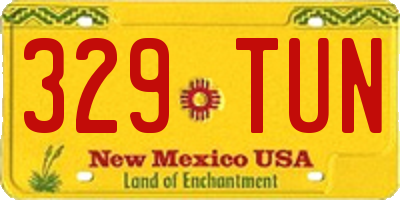 NM license plate 329TUN