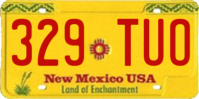 NM license plate 329TUO
