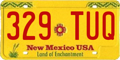NM license plate 329TUQ