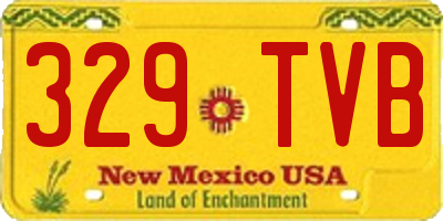 NM license plate 329TVB