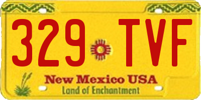 NM license plate 329TVF