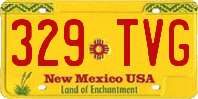 NM license plate 329TVG