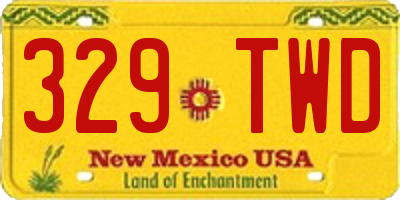 NM license plate 329TWD