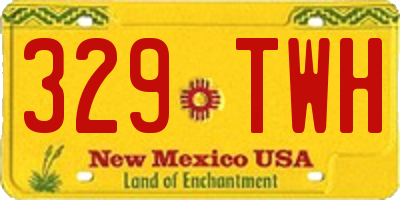 NM license plate 329TWH