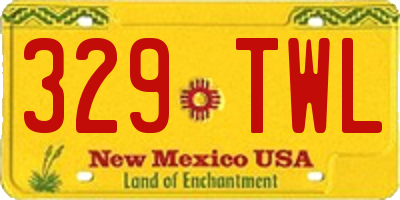 NM license plate 329TWL