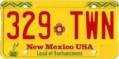 NM license plate 329TWN