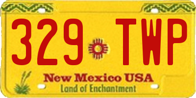 NM license plate 329TWP