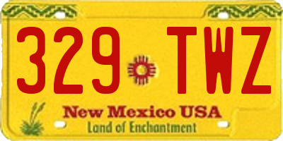 NM license plate 329TWZ