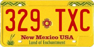 NM license plate 329TXC