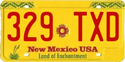 NM license plate 329TXD