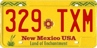 NM license plate 329TXM