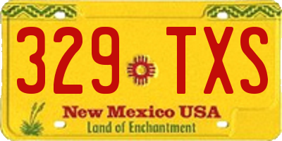 NM license plate 329TXS