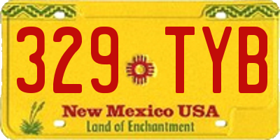 NM license plate 329TYB