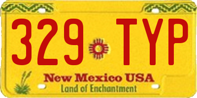 NM license plate 329TYP
