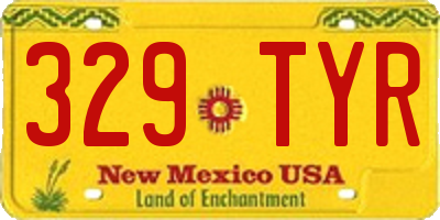 NM license plate 329TYR