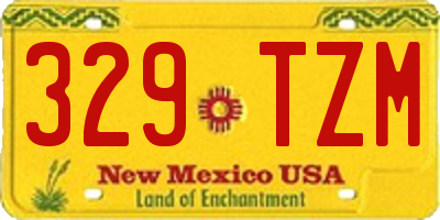 NM license plate 329TZM