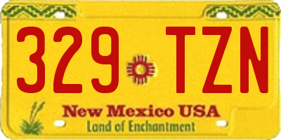 NM license plate 329TZN
