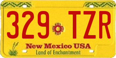 NM license plate 329TZR