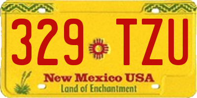 NM license plate 329TZU