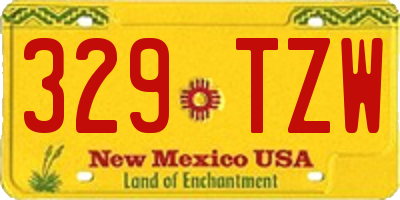 NM license plate 329TZW