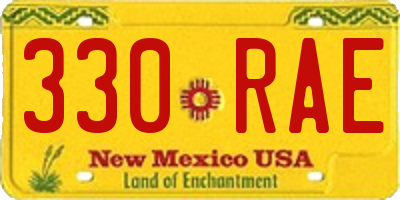 NM license plate 330RAE