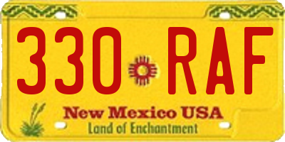 NM license plate 330RAF