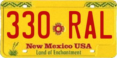 NM license plate 330RAL
