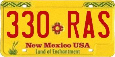 NM license plate 330RAS